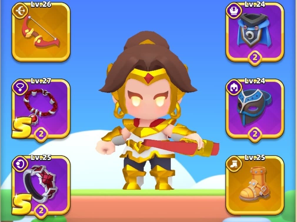 seraph character with good gears