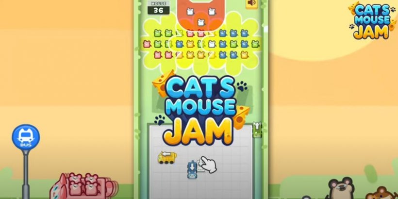 Cat's Mouse Jam lets you drive little mice on catbuses across a charming puzzler, now open for pre-registration