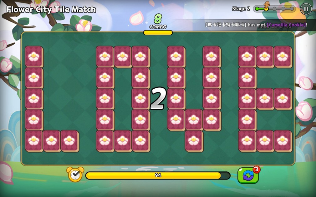 love stage in tile match in crk