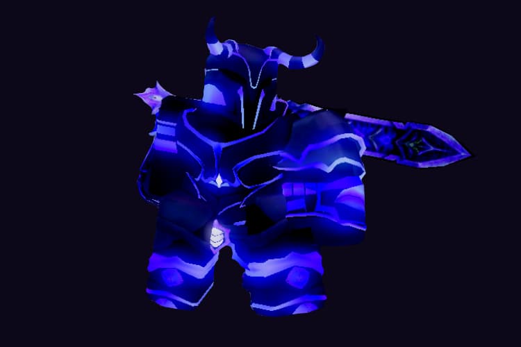 screenshot of Cursed Berserker Knight unit from Anime Defenders