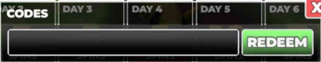 The redemption dialogue box