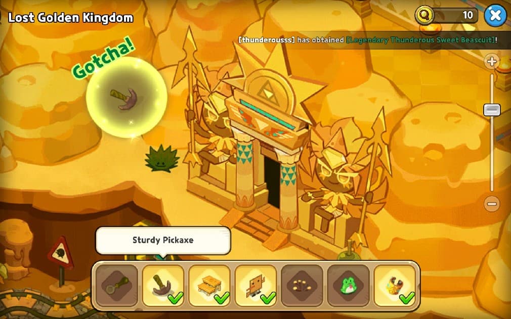 sturdy pickaxe location