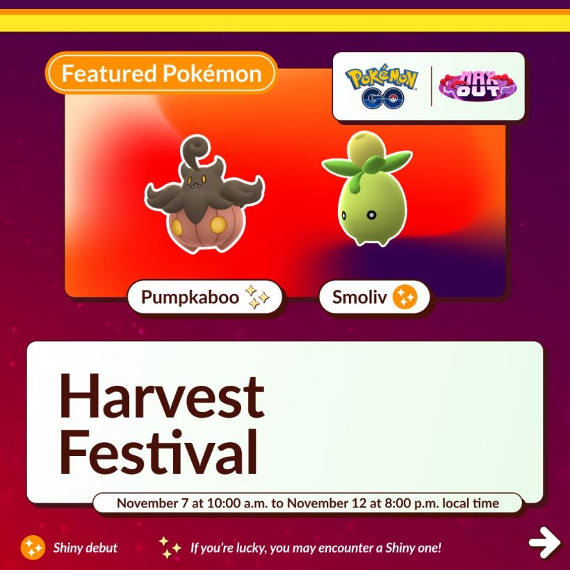 pokemon go harvest festival featured pokemon